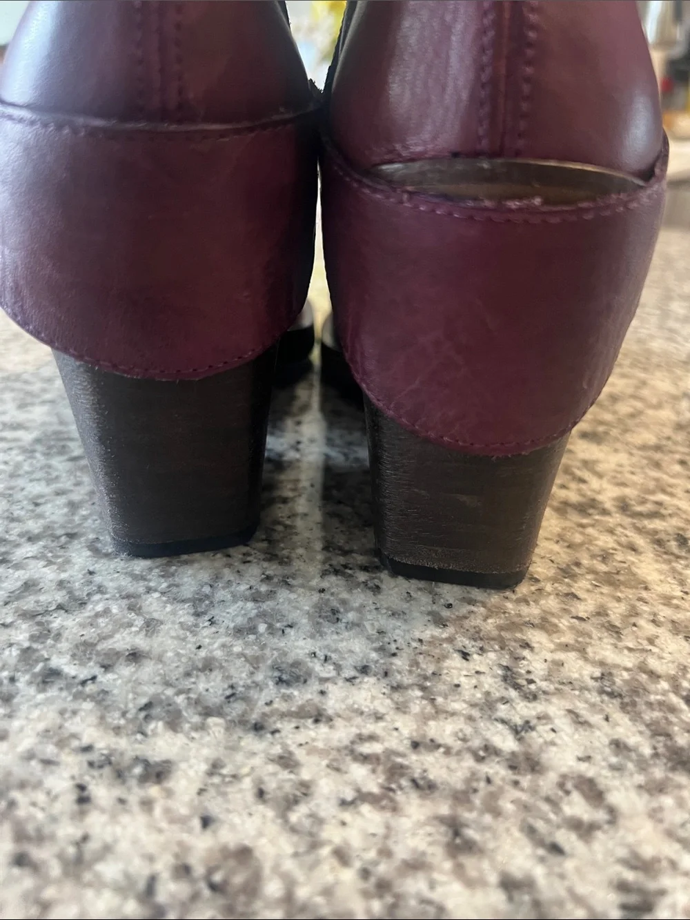 Free People Over-the-Knee Leather Boots in Deep Burgundy